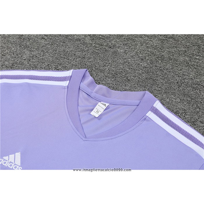 Tuta da Track Real Madrid Manica Corta 2022 2023 Purpura - Pantalon Corto